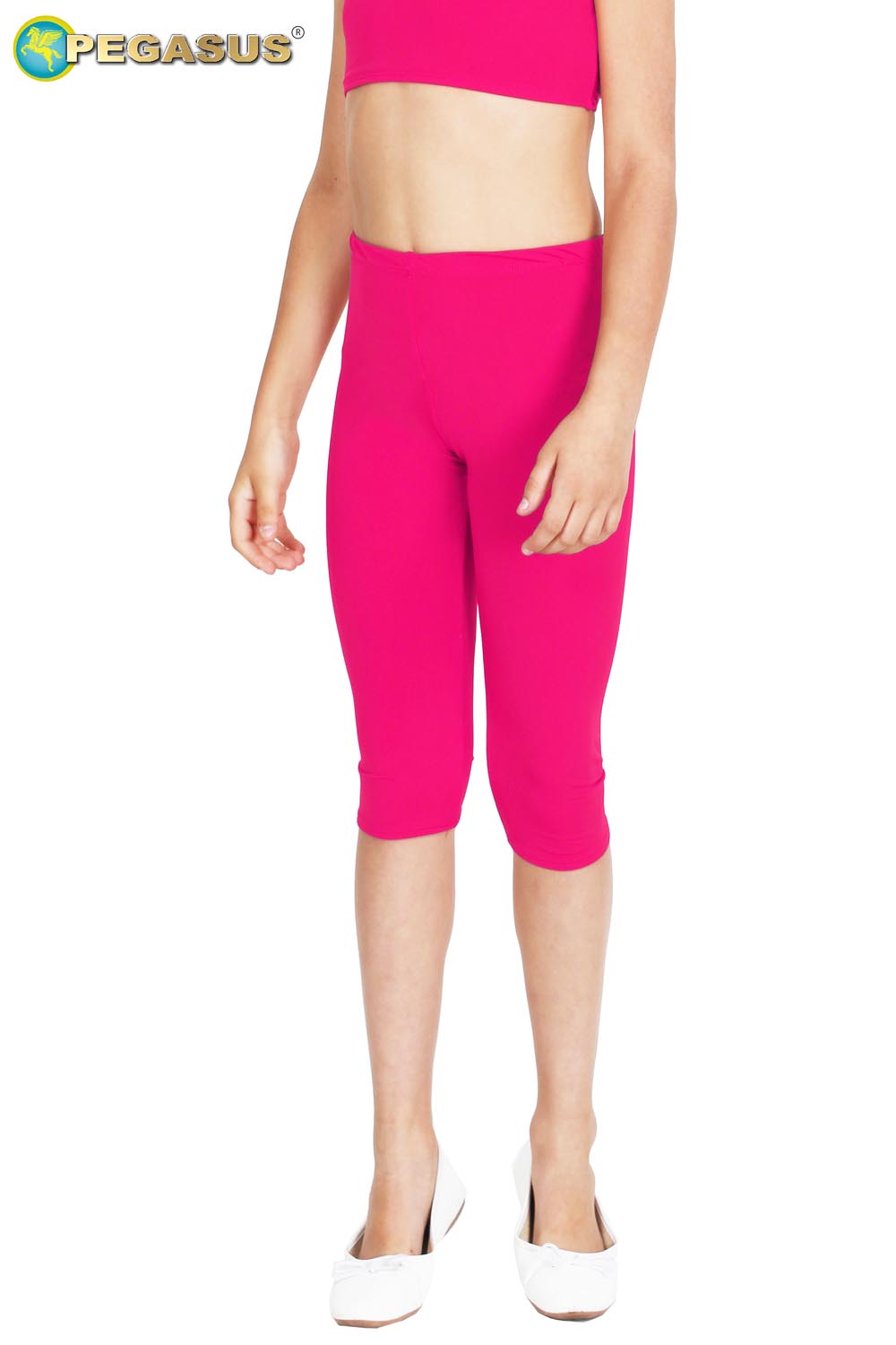 LEGGINS DANZA LYCRA TRE QUARTI FUCSIA BAMBINA